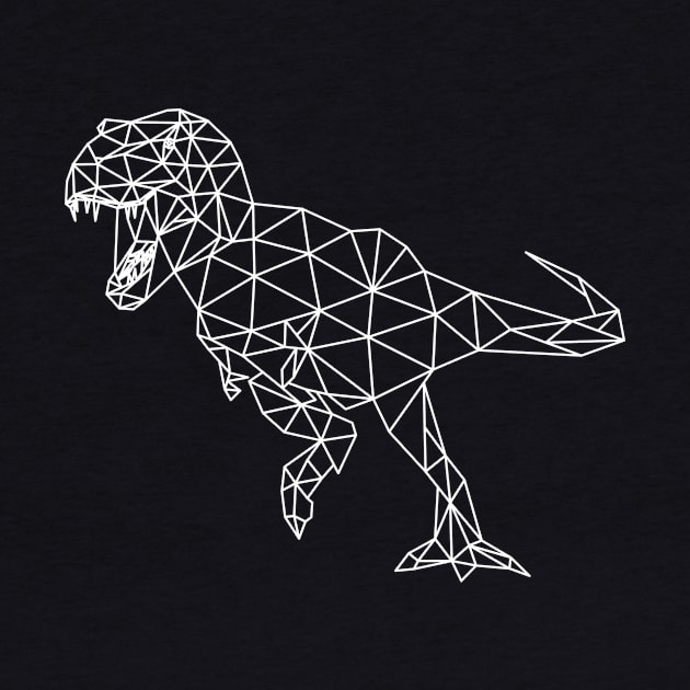 T Rex Prehistoric Geometric Dinosaur by DimDom